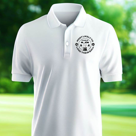 Men's Custom Golf Polo, Personalized Shirt for Golfer, Customized Polo Shirt for Groomsman, Bachelor Party Gift, Wedding Gift, Golfing Gift