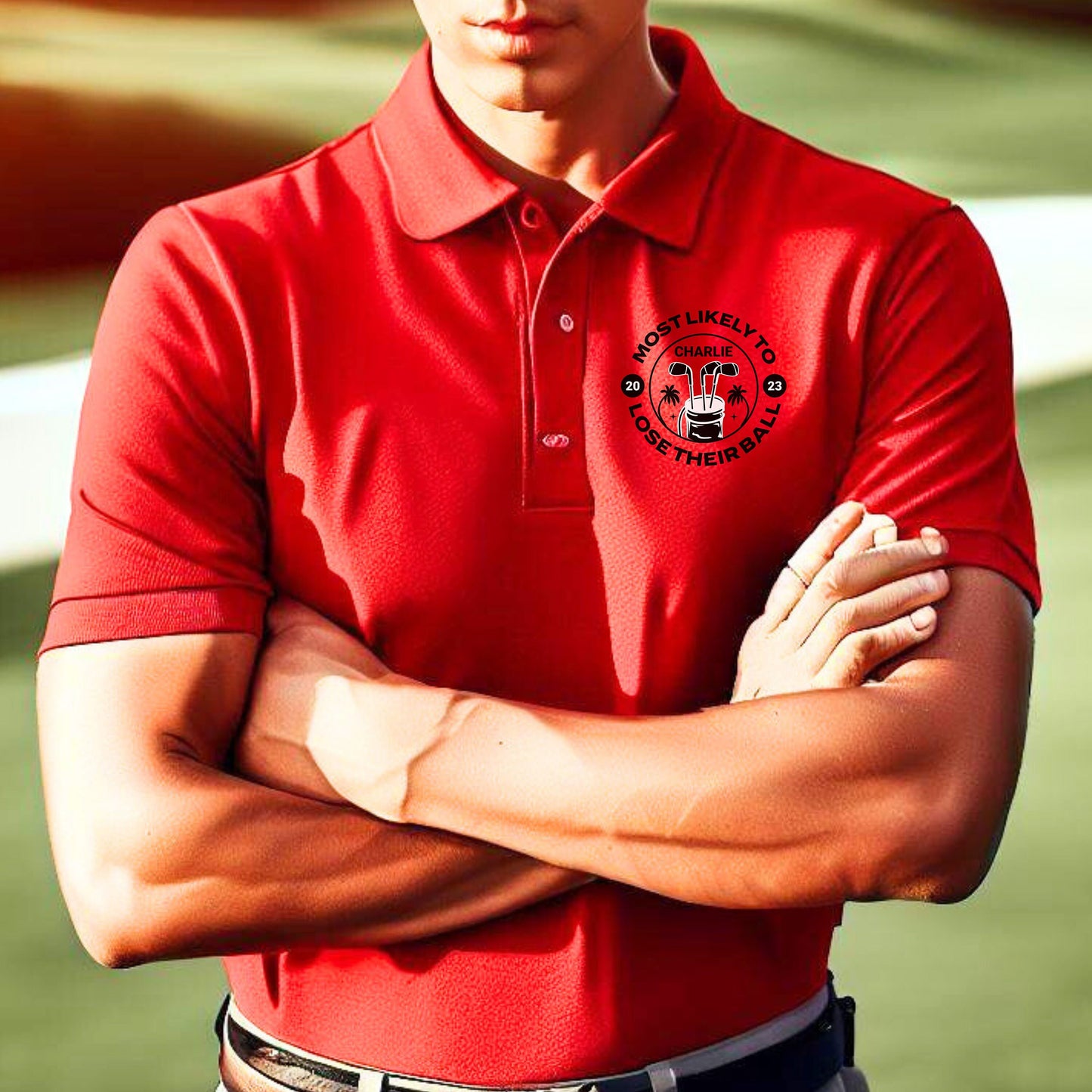 Men's Custom Golf Polo, Personalized Shirt for Golfer, Customized Polo Shirt for Groomsman, Bachelor Party Gift, Wedding Gift, Golfing Gift