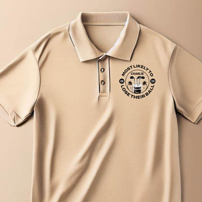 Men's Custom Golf Polo, Personalized Shirt for Golfer, Customized Polo Shirt for Groomsman, Bachelor Party Gift, Wedding Gift, Golfing Gift