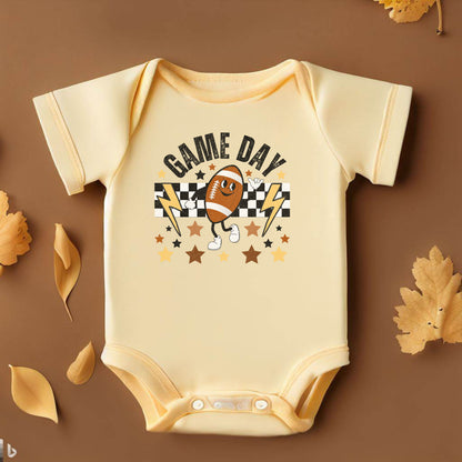 Cute Baby Football Shirt, Retro Football Bodysuit for Toddler, Football Snapsuit, Distressed Fall Sports Tee, Game Day, Football Lover Gift