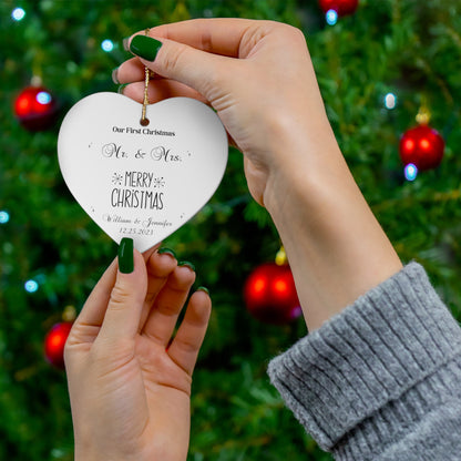 Custom First Christmas Ornament, Personalized Ornament for 1st Christmas Together, Customized Xmas Ornament for Mr and Mrs, Ornament Gift