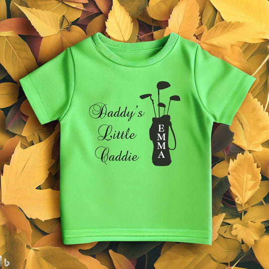 Custom Toddler Golf Shirt, Daddy's Little Caddie Tshirt, Cute T-Shirt for Golf Dad, Gift for Golfer, Gift for Golf Lover, Infant Golf Tee