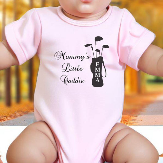 Custom Golf Baby Shirt, Cute Golfer Baby Bodysuit, Perfect Gift for Golf Lover, Golfing Mom or Dad Gift, Perfect Gift for Golf Parents