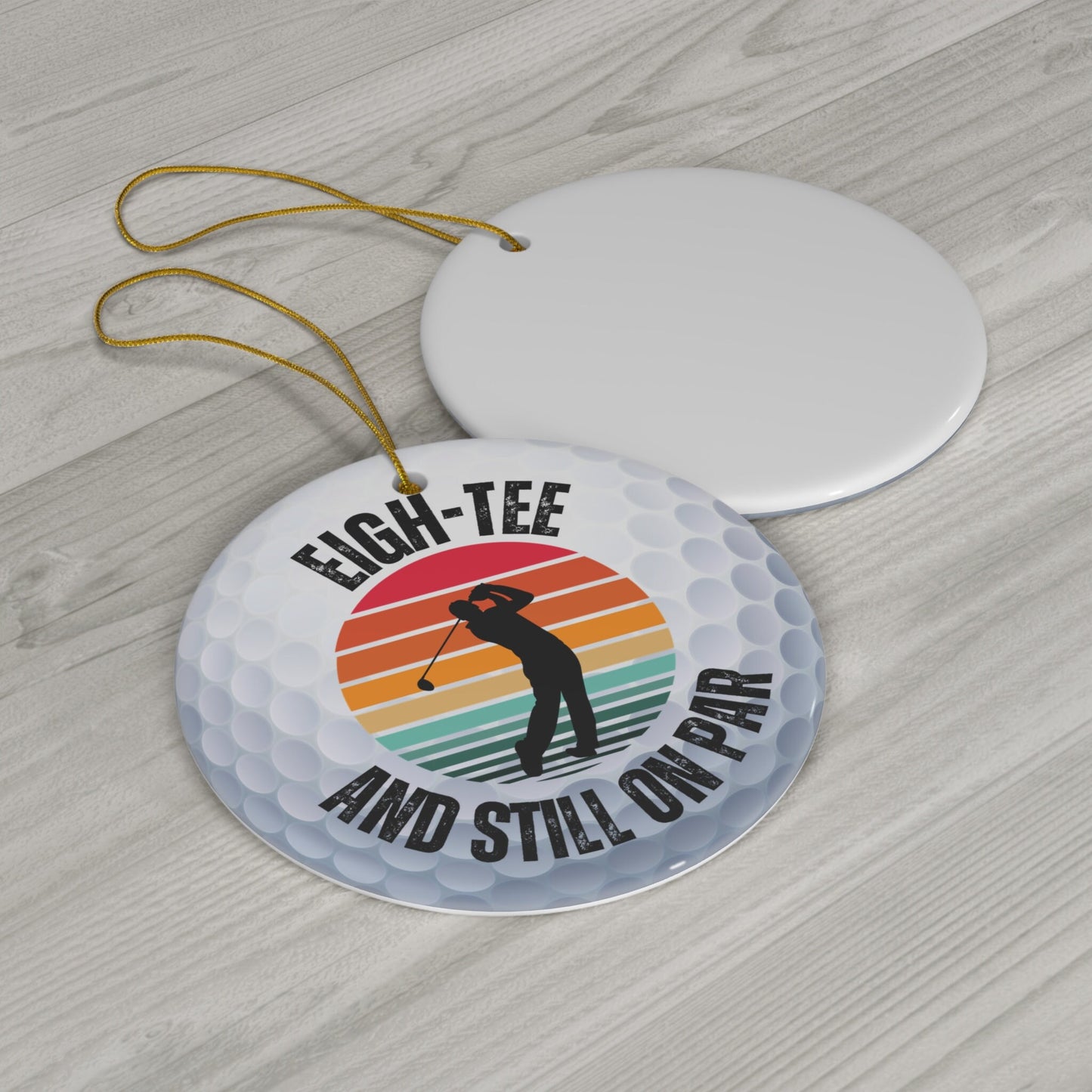 Golf Ball Christmas Ornament, Ceramic Xmas Ornament for Golfer, Perfect Gift for Golf Lover, Gift for Husband, Grandfather, Boyfriend, Dad