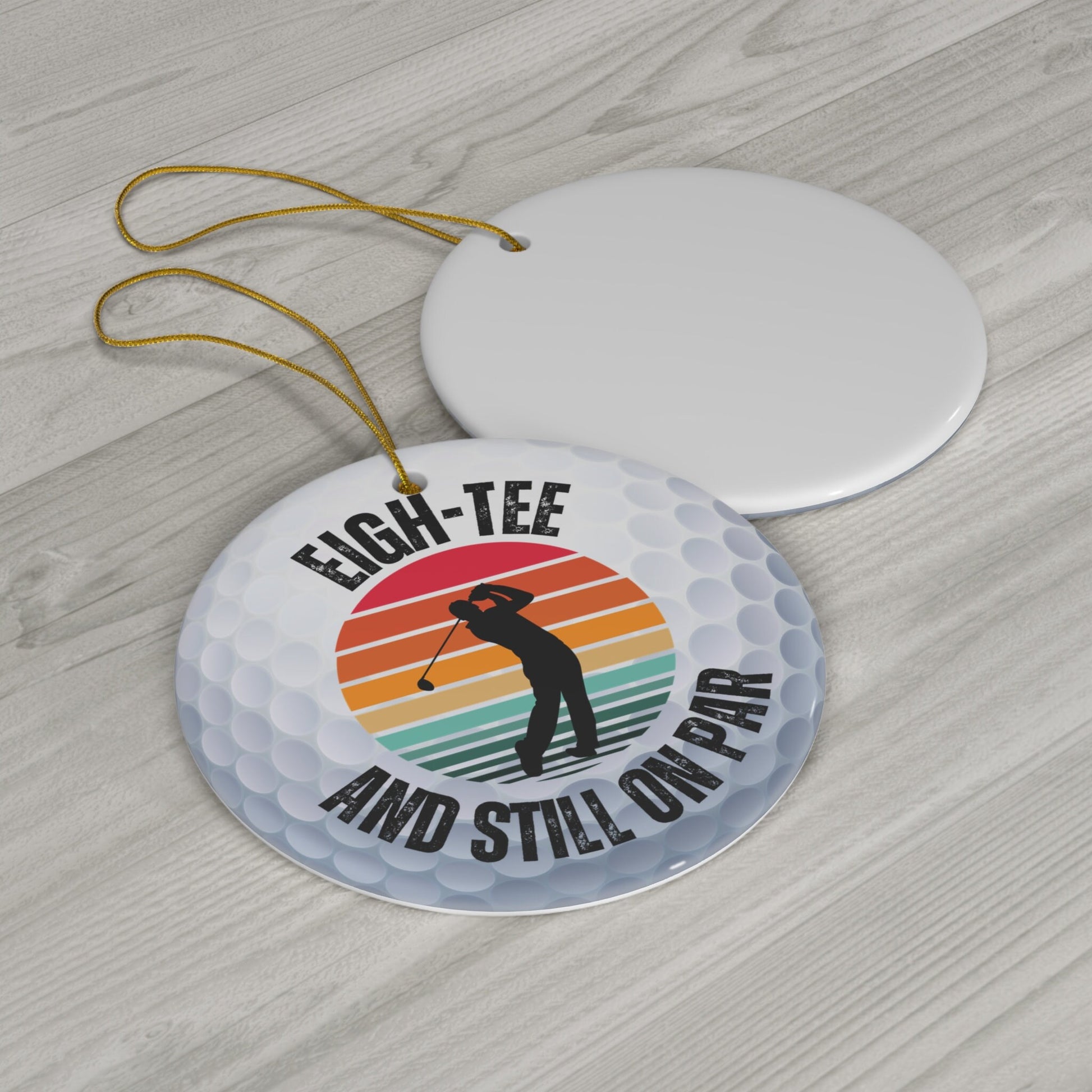 Golf Ball Christmas Ornament, Ceramic Xmas Ornament for Golfer, Perfect Gift for Golf Lover, Gift for Husband, Grandfather, Boyfriend, Dad