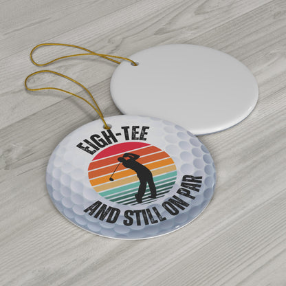 Golf Ball Christmas Ornament, Ceramic Xmas Ornament for Golfer, Perfect Gift for Golf Lover, Gift for Husband, Grandfather, Boyfriend, Dad