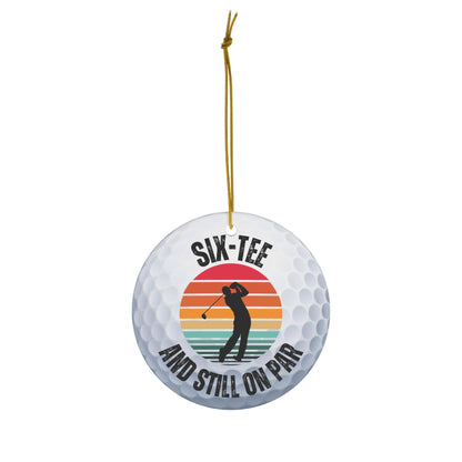 Golf Ball Christmas Ornament, Ceramic Xmas Ornament for Golfer, Perfect Gift for Golf Lover, Gift for Husband, Grandfather, Boyfriend, Dad