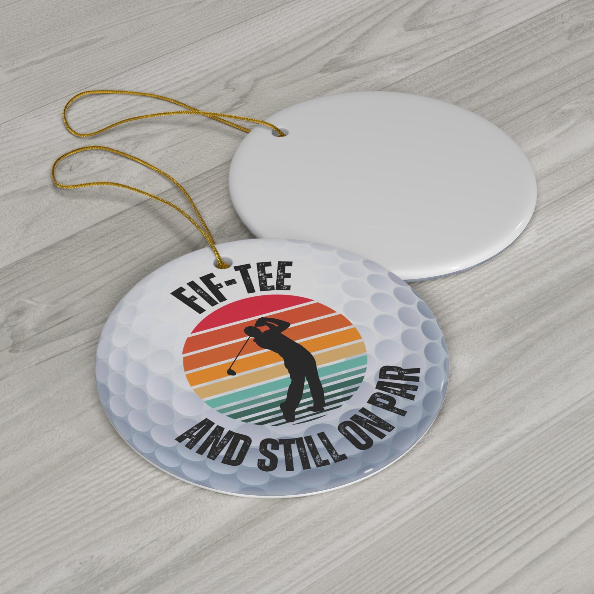 Golf Ball Christmas Ornament, Ceramic Xmas Ornament for Golfer, Perfect Gift for Golf Lover, Gift for Husband, Grandfather, Boyfriend, Dad