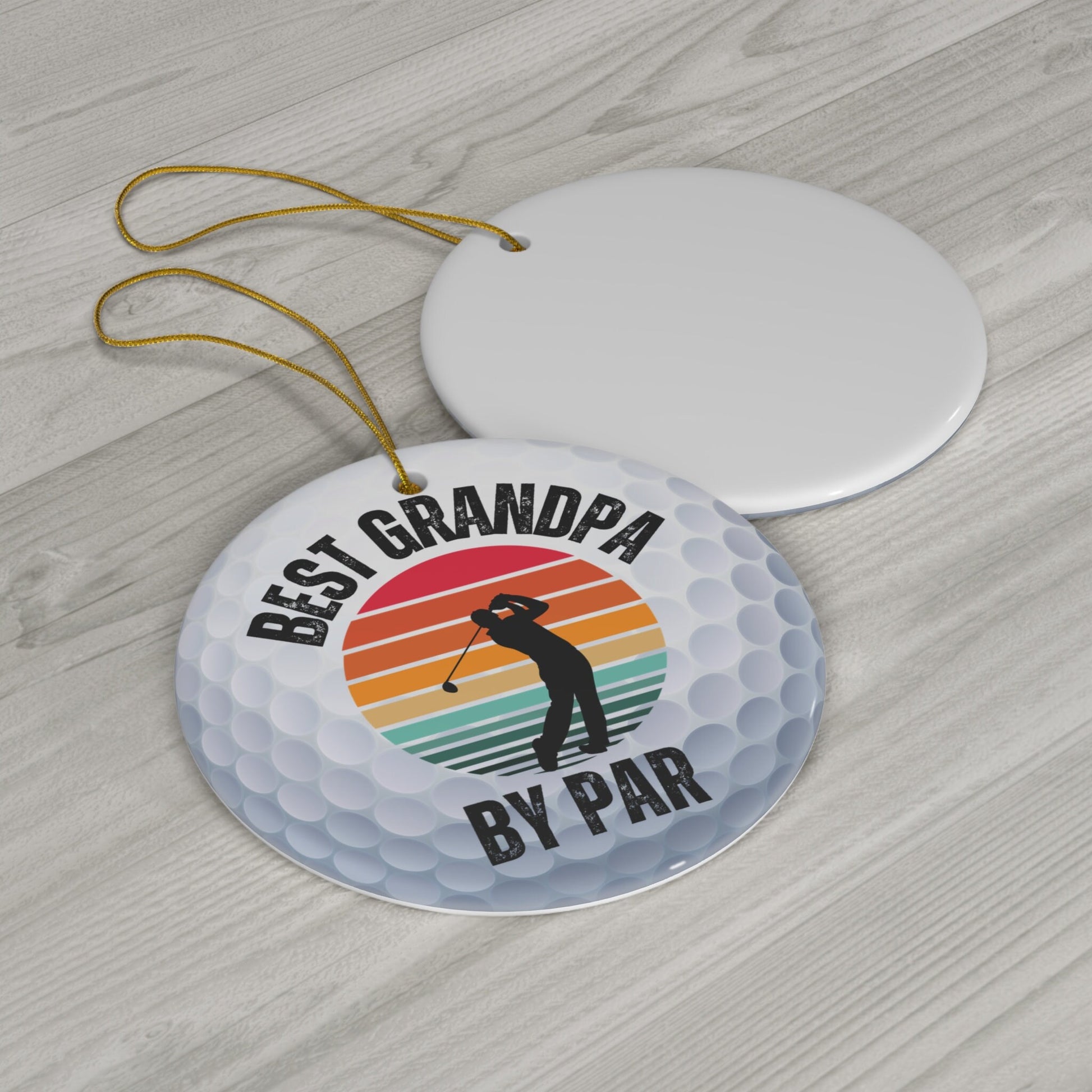 Golf Ball Christmas Ornament, Ceramic Xmas Ornament for Golfer, Perfect Gift for Golf Lover, Gift for Husband, Grandfather, Boyfriend, Dad