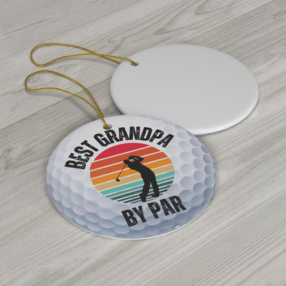 Golf Ball Christmas Ornament, Ceramic Xmas Ornament for Golfer, Perfect Gift for Golf Lover, Gift for Husband, Grandfather, Boyfriend, Dad