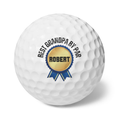 Custom Golf Balls, Set of Six, Personalized Golf Balls for Grandfather, Best Grandpa By Par, Perfect Gift for Grampy, Xmas Gift for Grandpa