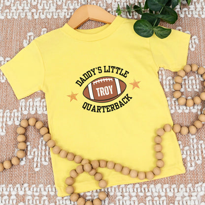 Custom Toddler Football Shirt, Cute Personalized Football T-Shirt, Daddy's Little Quarterback Tshirt, Kids Football Tee, Football Lover Gift