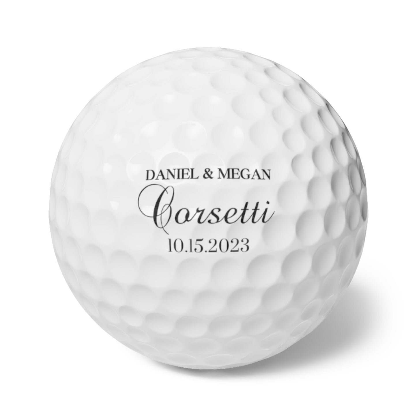 Custom Golf Balls, Set of 6, Personalized Golf Ball, Customized Couples Golf Ball, Gift for Groom, Wedding Favors, Anniversary Gift Ideas