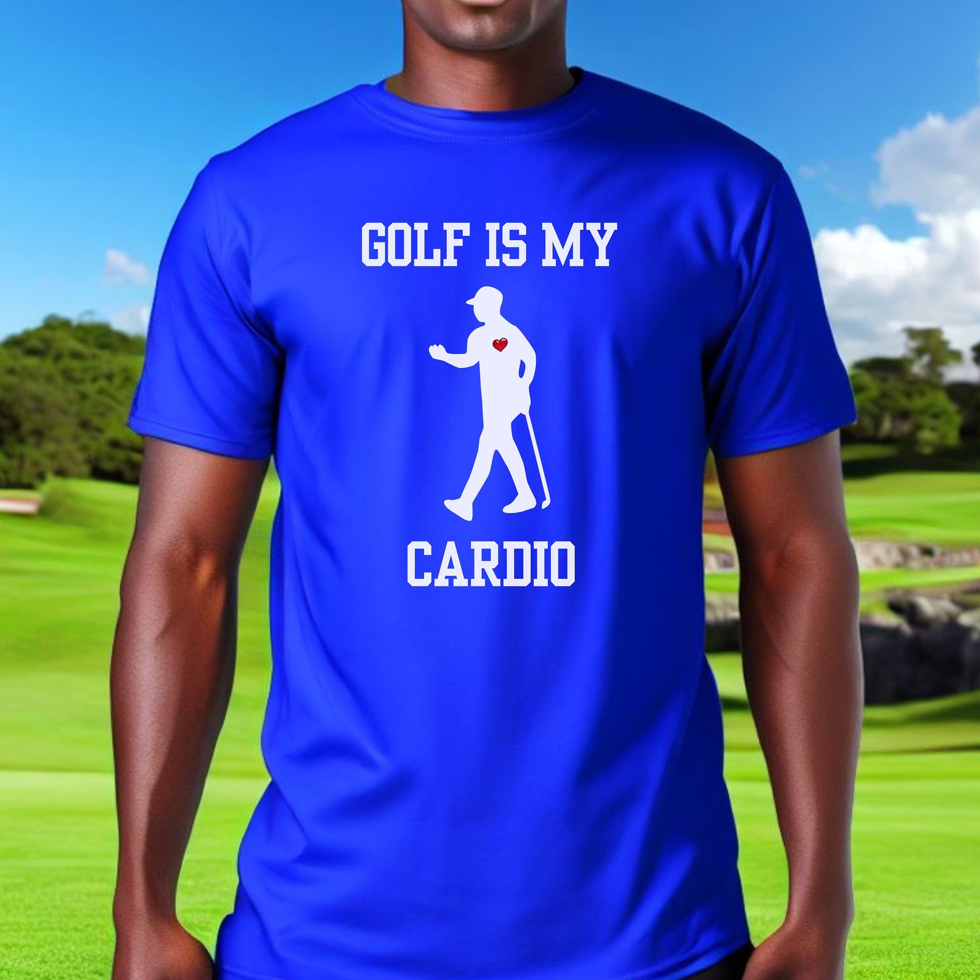 Funny Golf Shirt Gift, Tshirt for Golfer, Great Gift for Golf Lover, Xmas T-Shirt Gift for Husband. Golf Is My Cardio, Christmas Golfer Gift