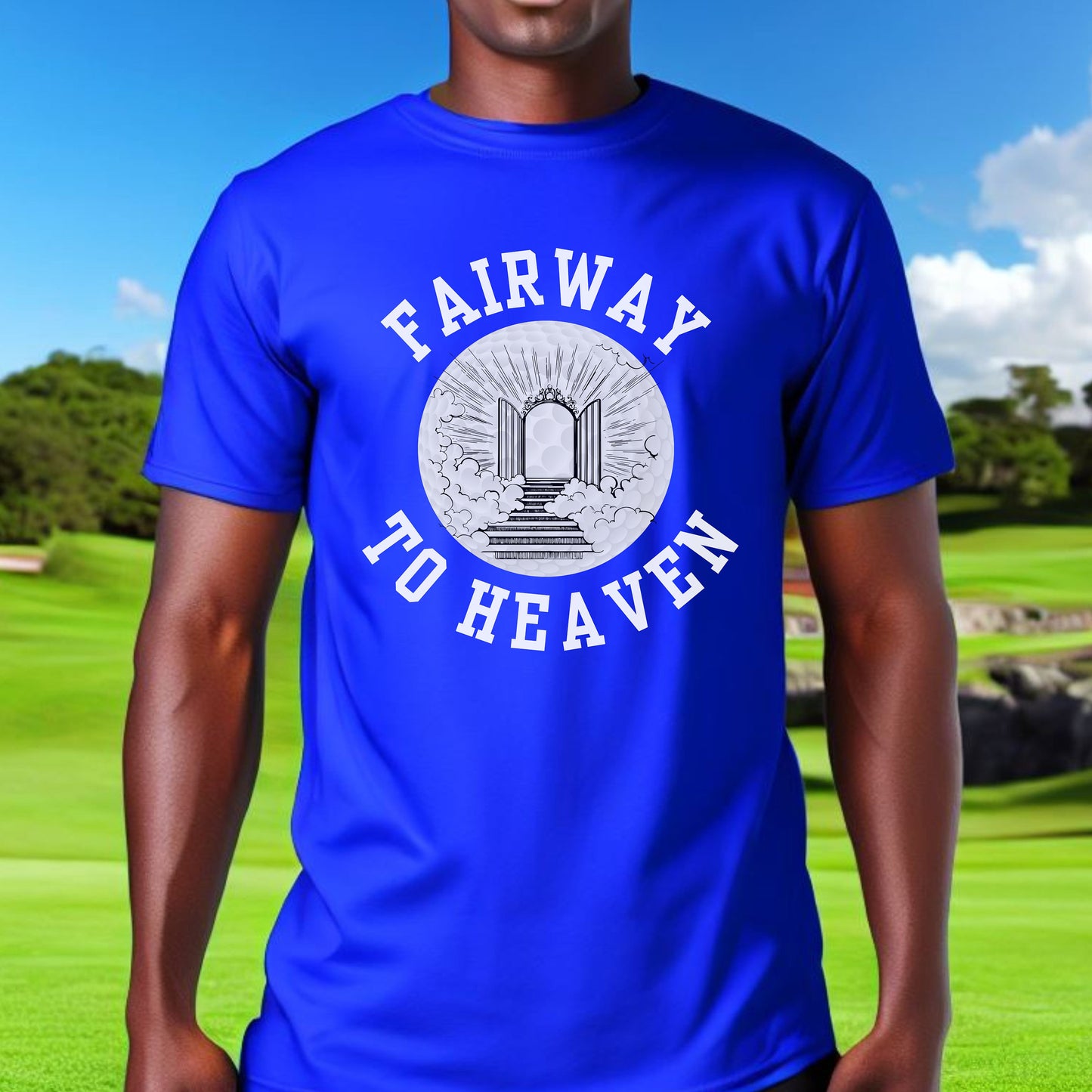 Funny Golf Shirt Gift, Tshirt for Golfer, Great Gift for Golf Lover, Xmas T-Shirt Gift for Husband, Fairway To Heaven, Christmas Golf Gift