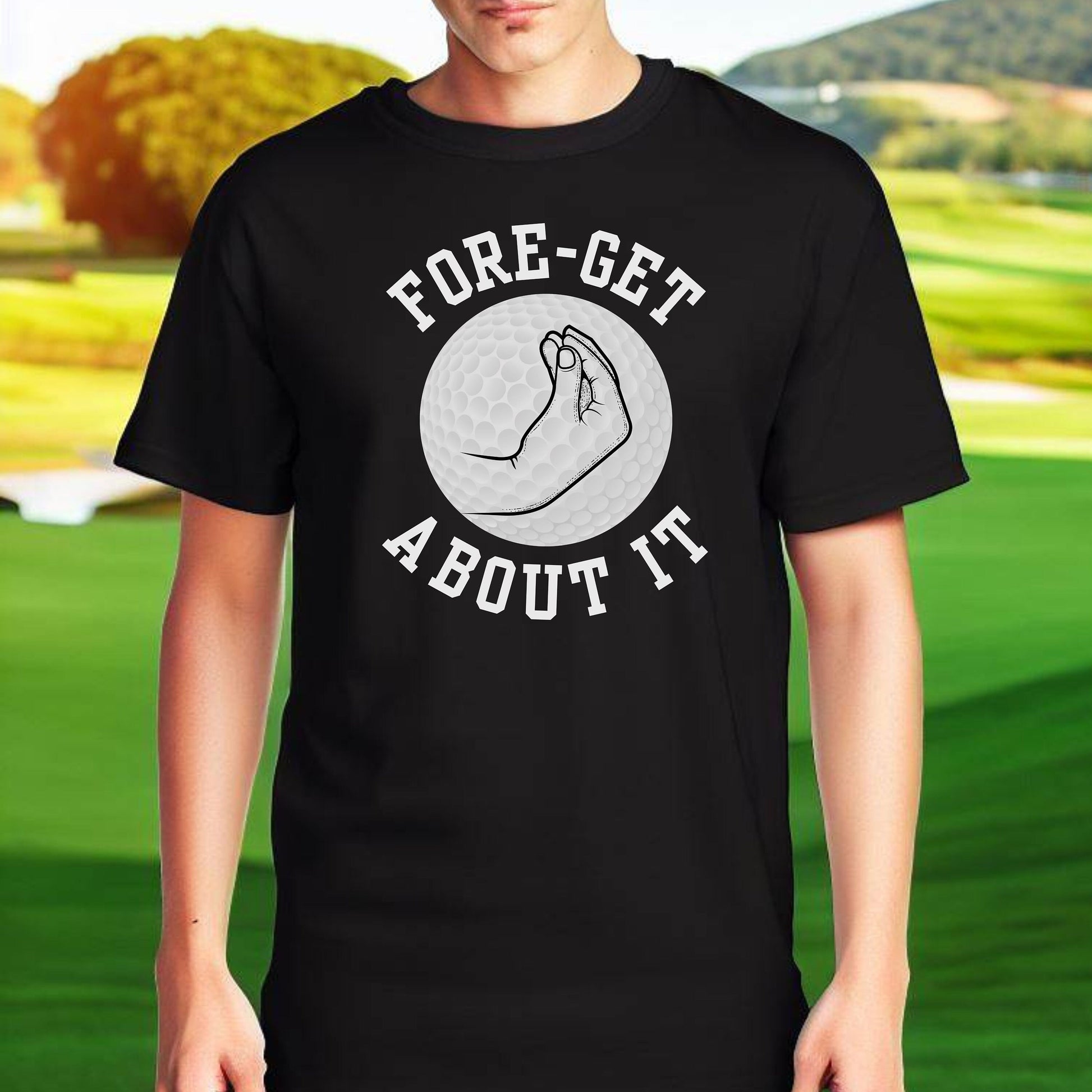 Funny Golf Shirt Gift, Tshirt for Golfer, Great Gift for Golf Lover, Xmas T-Shirt Gift for Husband, Forget About It, Christmas Golf Gift