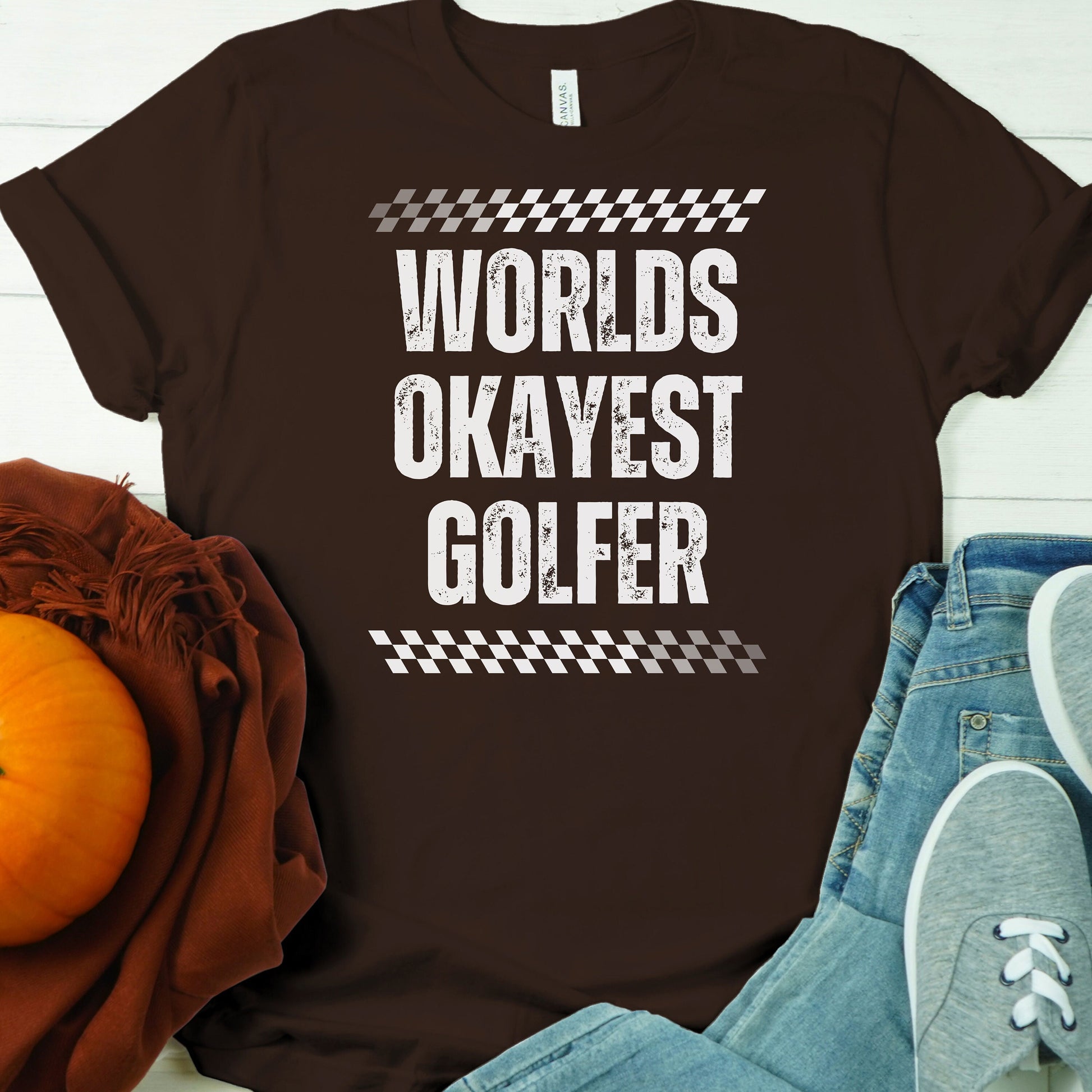 Funny Golf Shirt Gift, Tshirt for Golfer, Gift for Golf Lover, T-Shirt Gift for Husband, World's Okayest Golfer, Christmas Gift for Golfer