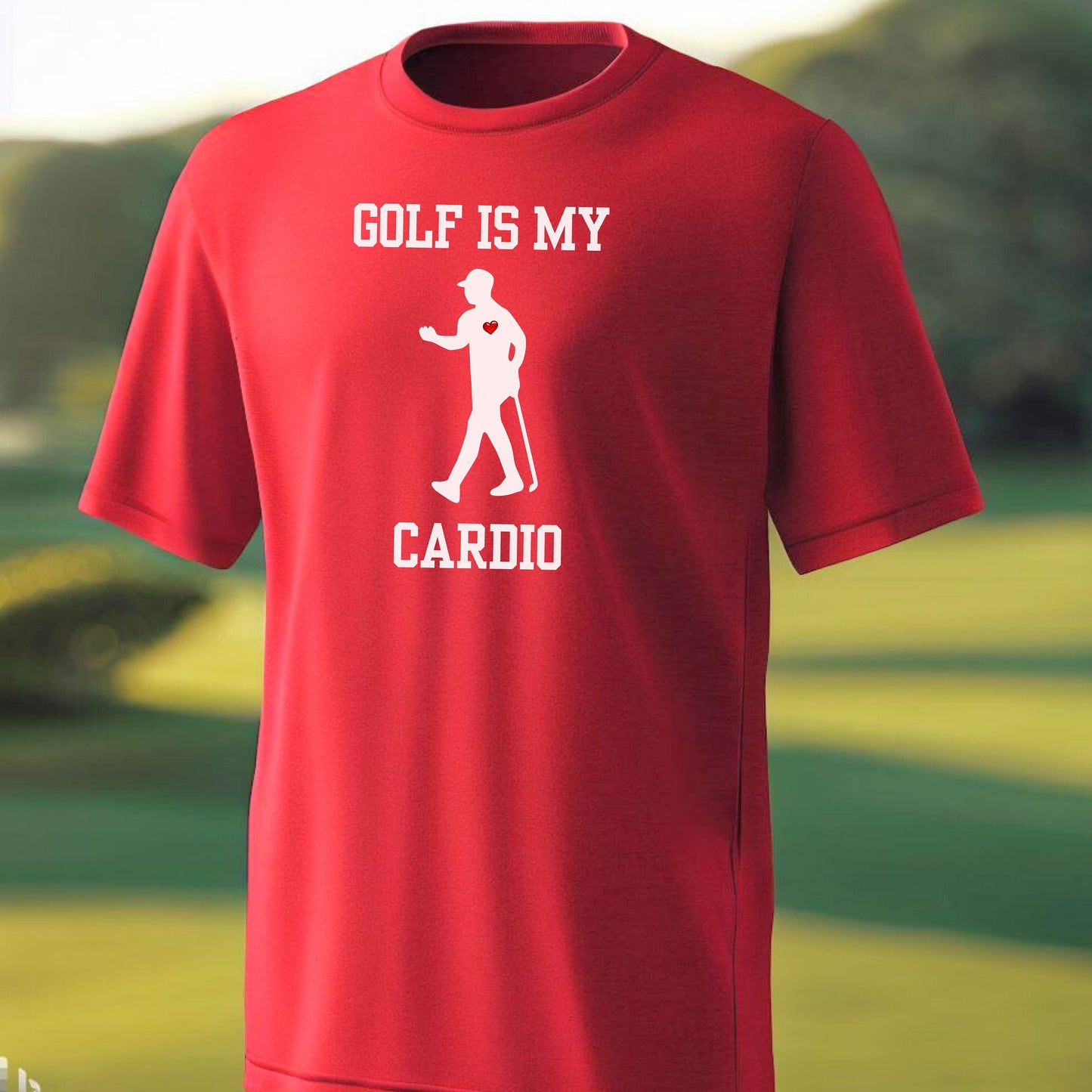 Funny Golf Shirt Gift, Tshirt for Golfer, Great Gift for Golf Lover, Xmas T-Shirt Gift for Husband. Golf Is My Cardio, Christmas Golfer Gift