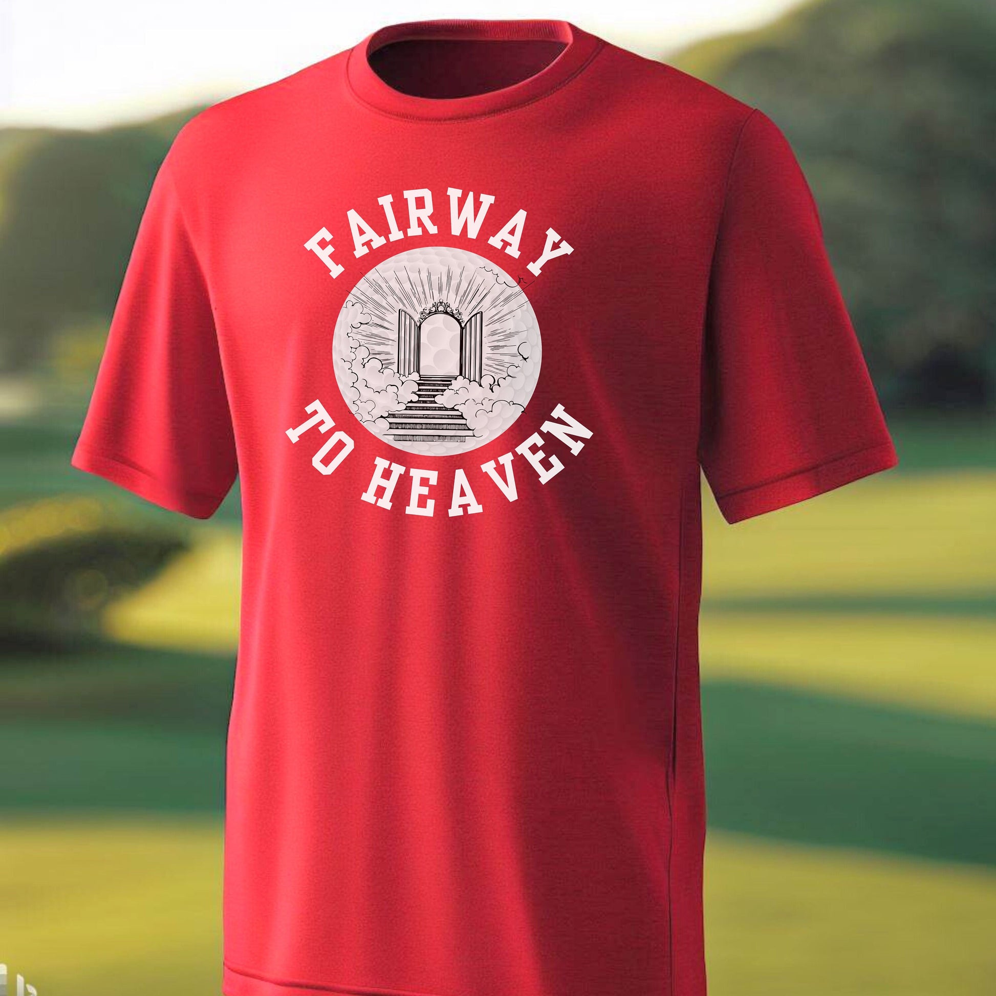 Funny Golf Shirt Gift, Tshirt for Golfer, Great Gift for Golf Lover, Xmas T-Shirt Gift for Husband, Fairway To Heaven, Christmas Golf Gift