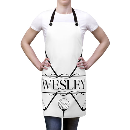 Mens Custom Grill Apron, Personalized Sports Apron for Men, Customized Golf Apron, Monogrammed Apron, Gift for Husband, Dad, Golf Lover Gift