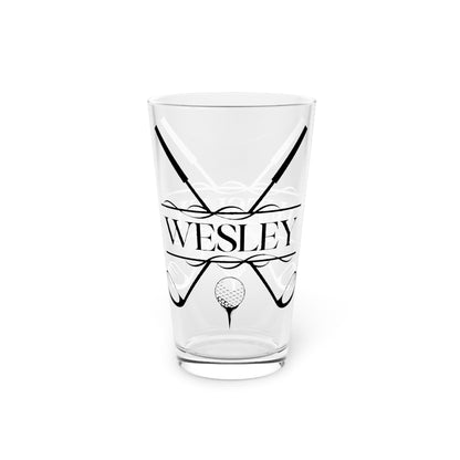 Custom Golf Pint Glass, Personalized Golf Beer Glass, Customized Glass for Golfer, Great Gift for Dad, Father, Husband, Gift for Golf Lover