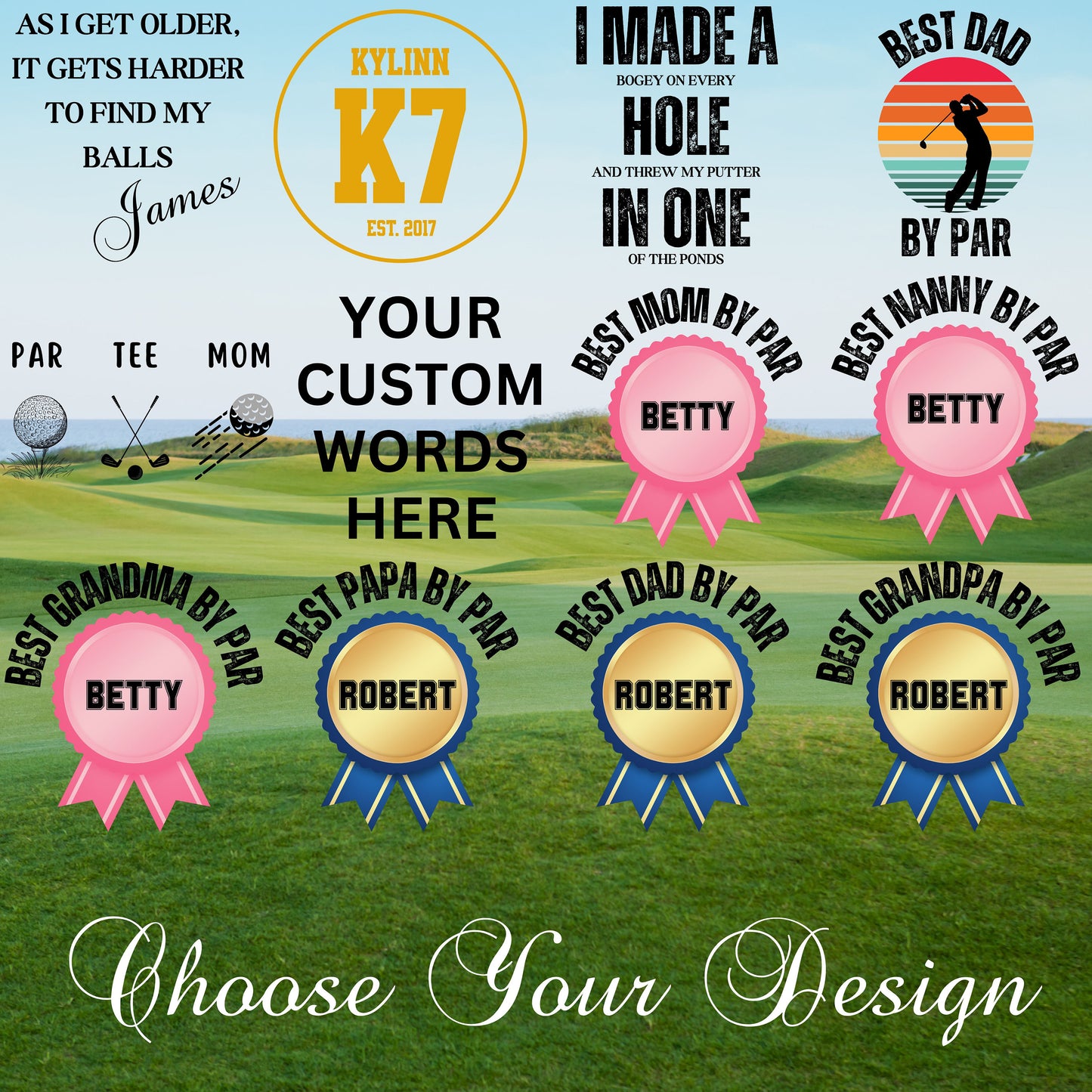 Custom Golf Balls, Set of Six, Personalized Golf Balls, Makes a Great Gift for Husband, High Quality Custom Made Monogrammed Golf Balls