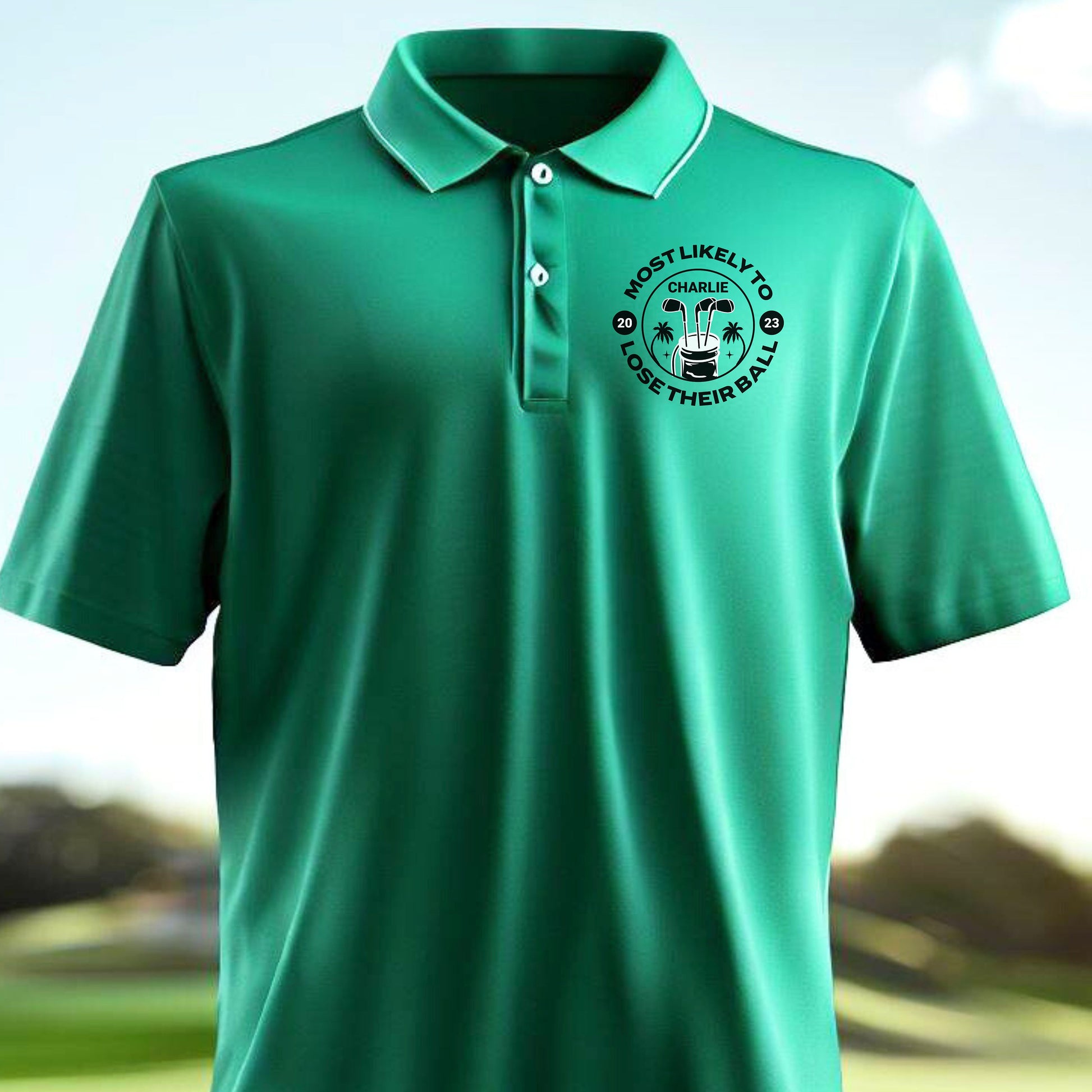 Men's Custom Golf Polo, Personalized Shirt for Golfer, Customized Polo Shirt for Groomsman, Bachelor Party Gift, Wedding Gift, Golfing Gift