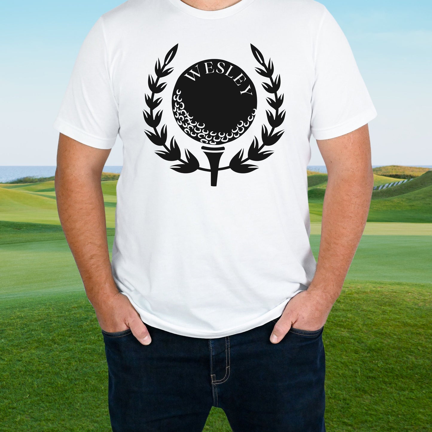 Custom Monogrammed Golf Shirt, Personalized T-Shirt for Golfer, Customized Tee for Husband, Great Gift for Dad, Father, Gift for Grandfather