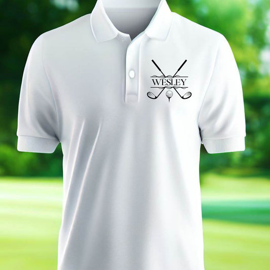 Custom Monogrammed Golf Polo, Personalized Golf Polo, Customized Polo for Golfer, Great Gift for Dad, Father, Golf Gift for Men, Golf Shirt