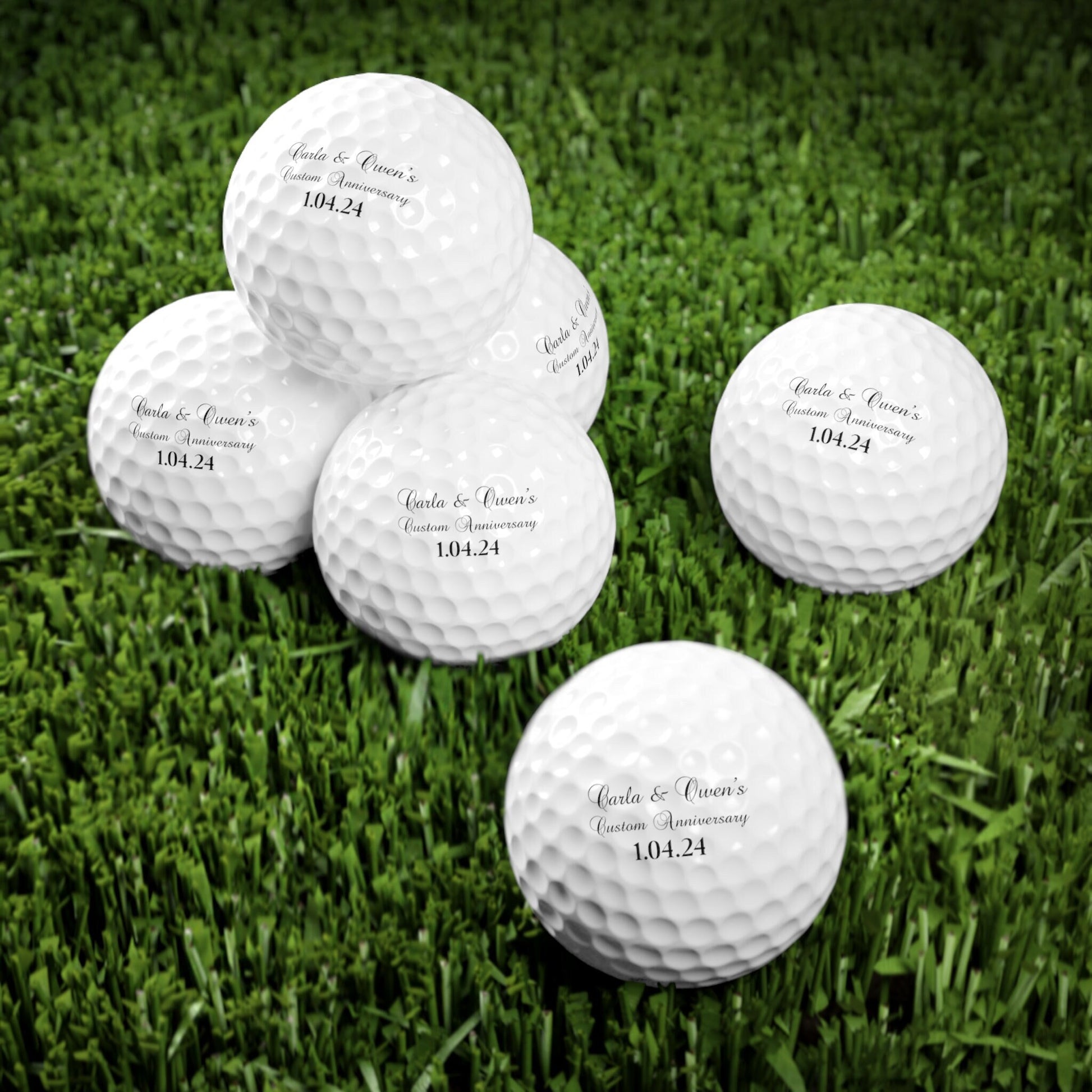 Custom Anniversary Golf Balls, Personalized Anniversary Golf Gift, Customized Gift for Anniversary, Great Gift for Husband, Wife, Golf Lover