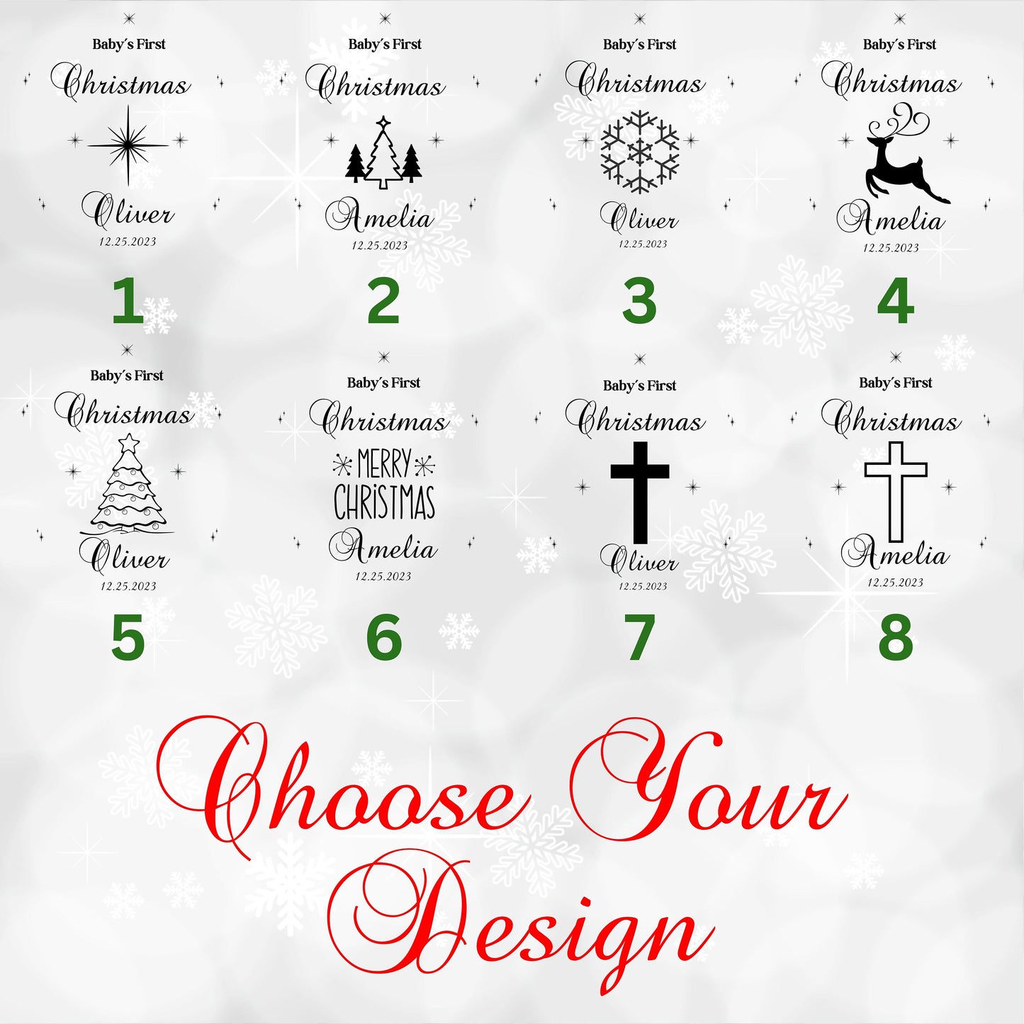 Custom Baby's First Christmas Ornament, Personalized Photo for Babys 1st Xmas, Customized Ornament Gift for Newborn, Great Gift for New Mom