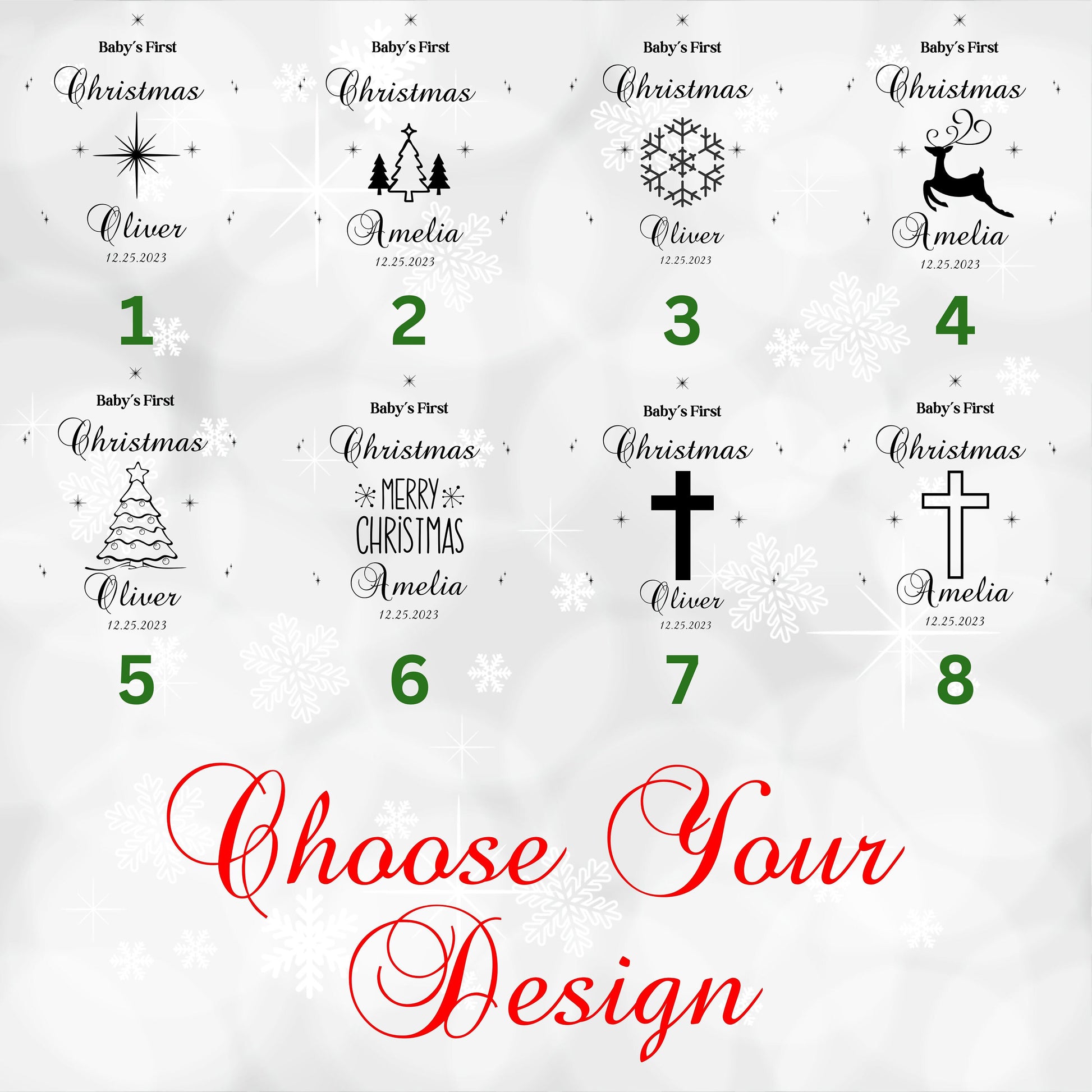 Custom Baby's First Christmas Ornament, Personalized Photo for Babys 1st Xmas, Customized Ornament Gift for Newborn, Great Gift for New Mom