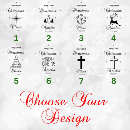Custom Baby's First Christmas Ornament, Personalized Photo for Babys 1st Xmas, Customized Ornament Gift for Newborn, Great Gift for New Mom