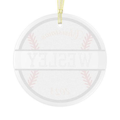 Custom Baseball Christmas Ornament, Personalized Xmas Ornament for Baseball Lover, Gift for Son, Gift for Grandson, Gift for Dad, Father