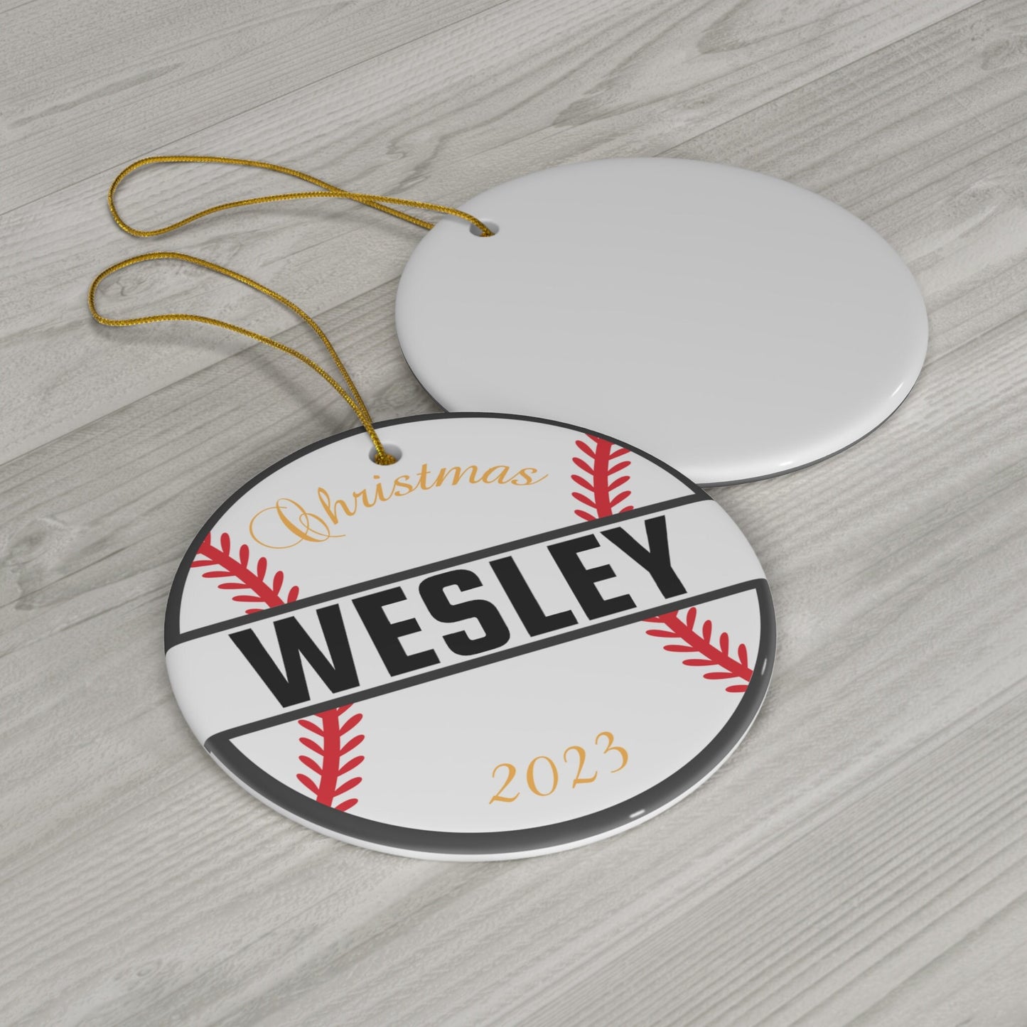 Custom Baseball Christmas Ornament, Personalized Xmas Ornament for Baseball Lover, Gift for Son, Gift for Grandson, Gift for Dad, Father