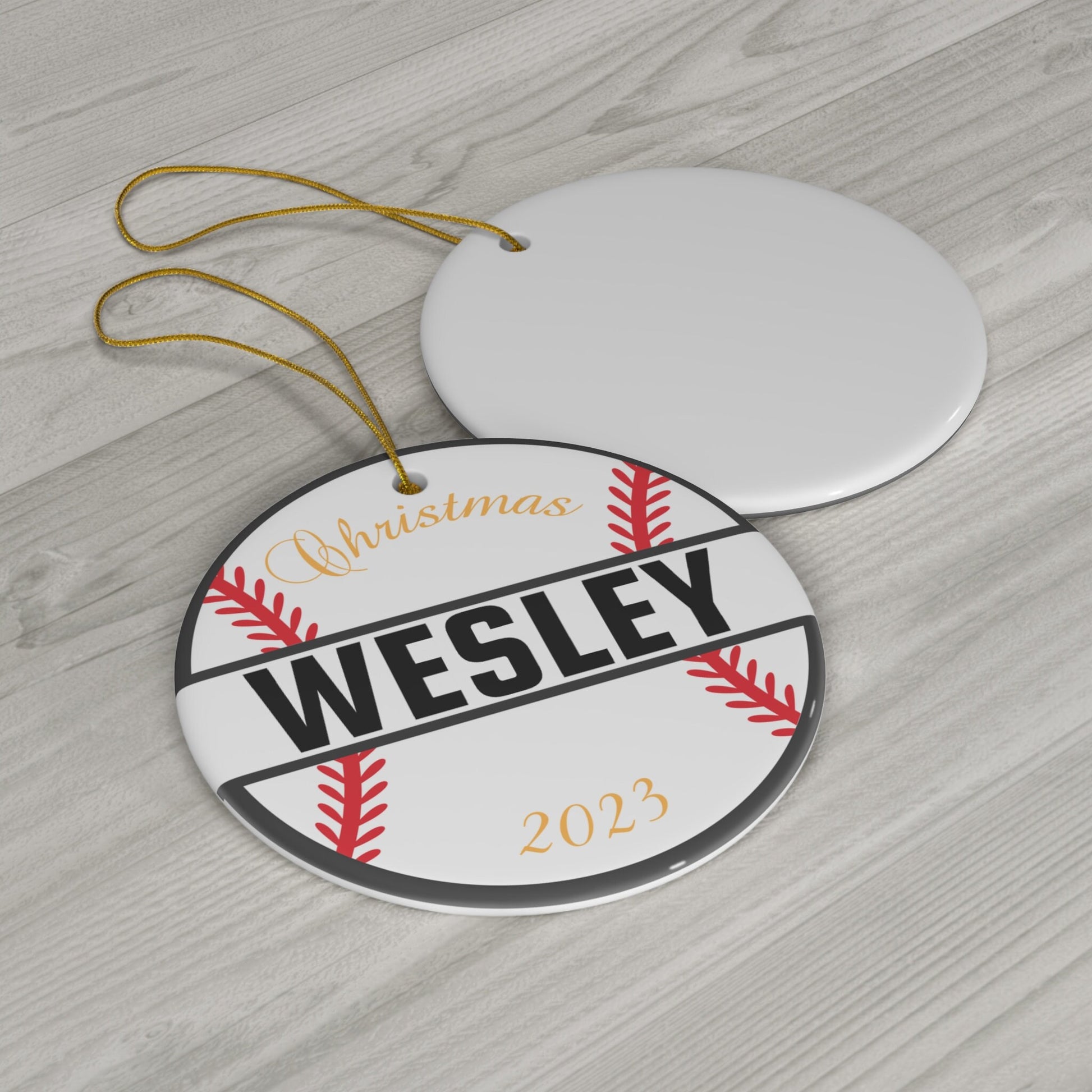 Custom Baseball Christmas Ornament, Personalized Xmas Ornament for Baseball Lover, Gift for Son, Gift for Grandson, Gift for Dad, Father