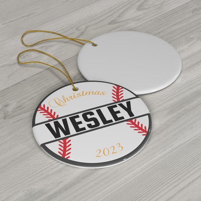 Custom Baseball Christmas Ornament, Personalized Xmas Ornament for Baseball Lover, Gift for Son, Gift for Grandson, Gift for Dad, Father