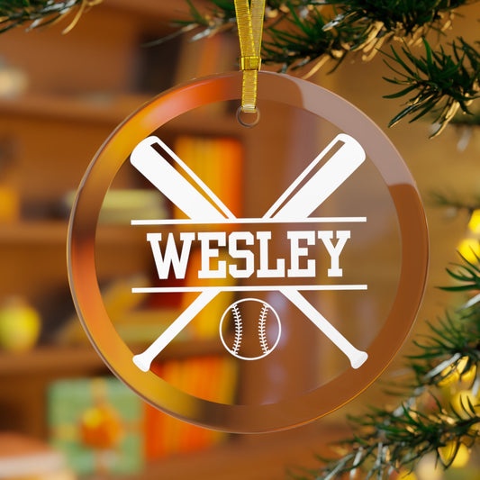 Custom Baseball Christmas Ornament, Personalized Xmas Ornament for Baseball Lover, Gift for Son, Gift for Grandson, Gift for Dad, Father