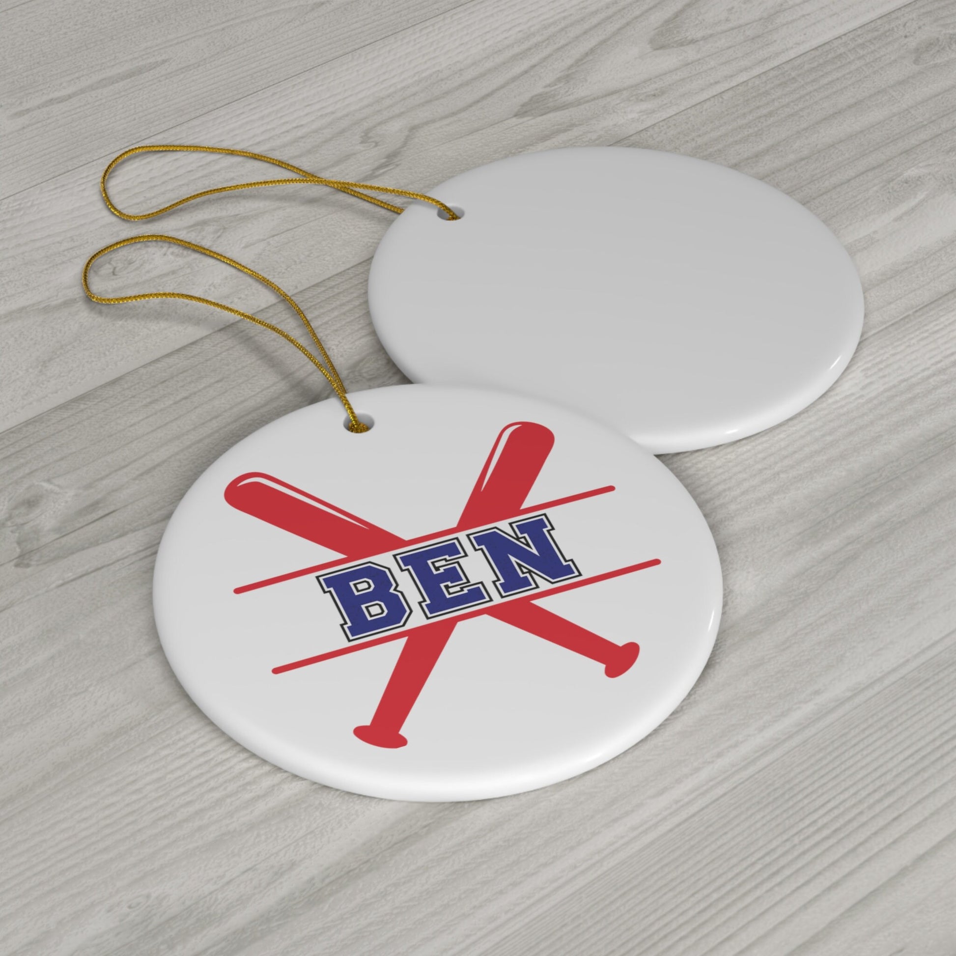 Custom Baseball Christmas Ornament, Personalized Xmas Ornament for Baseball Lover, Gift for Son, Gift for Grandson, Gift for Dad, Father