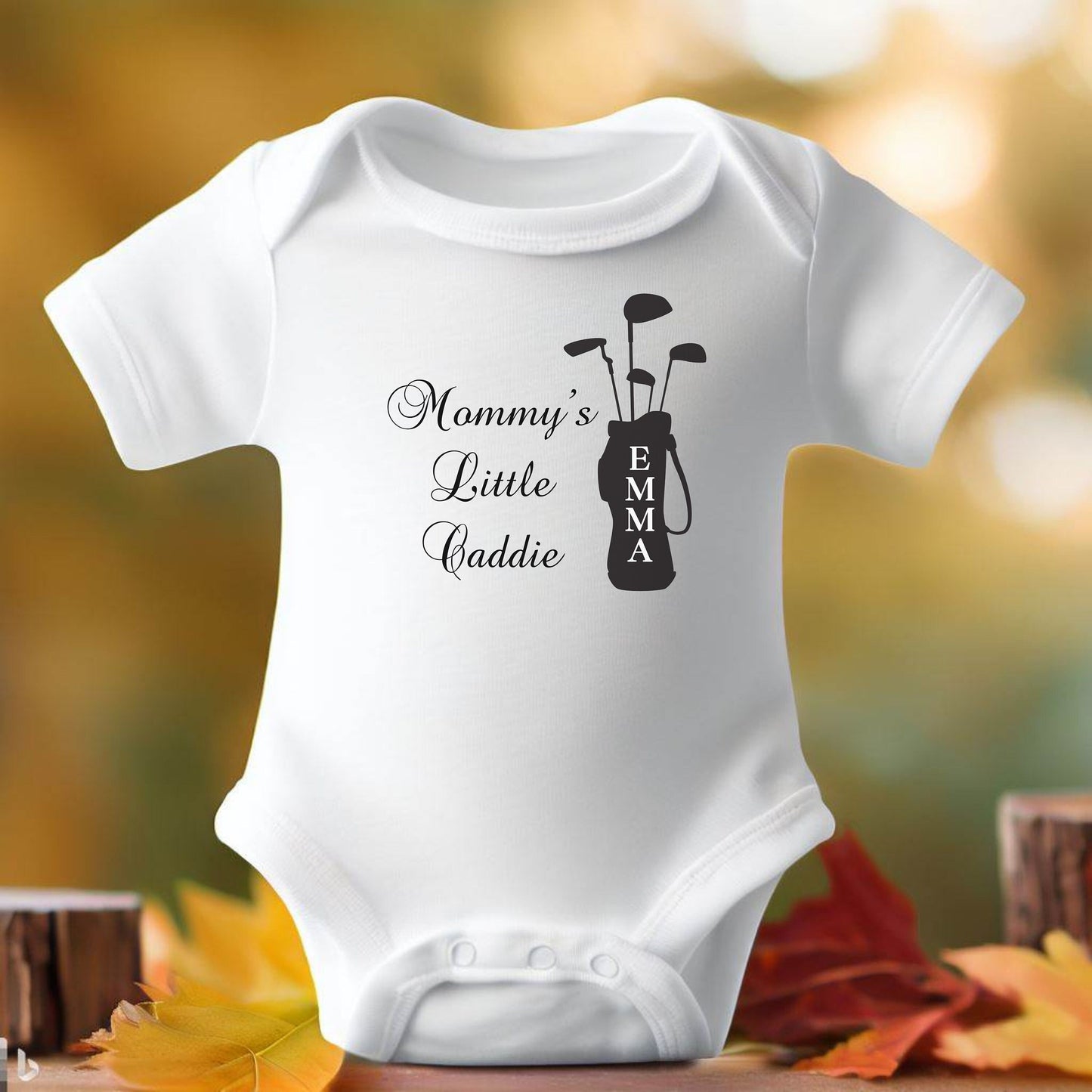 Custom Golf Baby Shirt, Cute Golfer Baby Bodysuit, Perfect Gift for Golf Lover, Golfing Mom or Dad Gift, Perfect Gift for Golf Parents