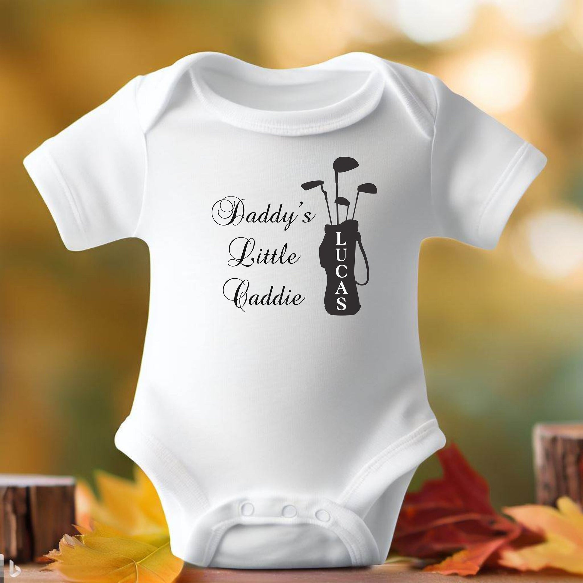 Custom Golf Baby Shirt, Cute Golfer Baby Bodysuit, Perfect Gift for Golf Lover, Golfing Mom or Dad Gift, Perfect Gift for Golf Parents
