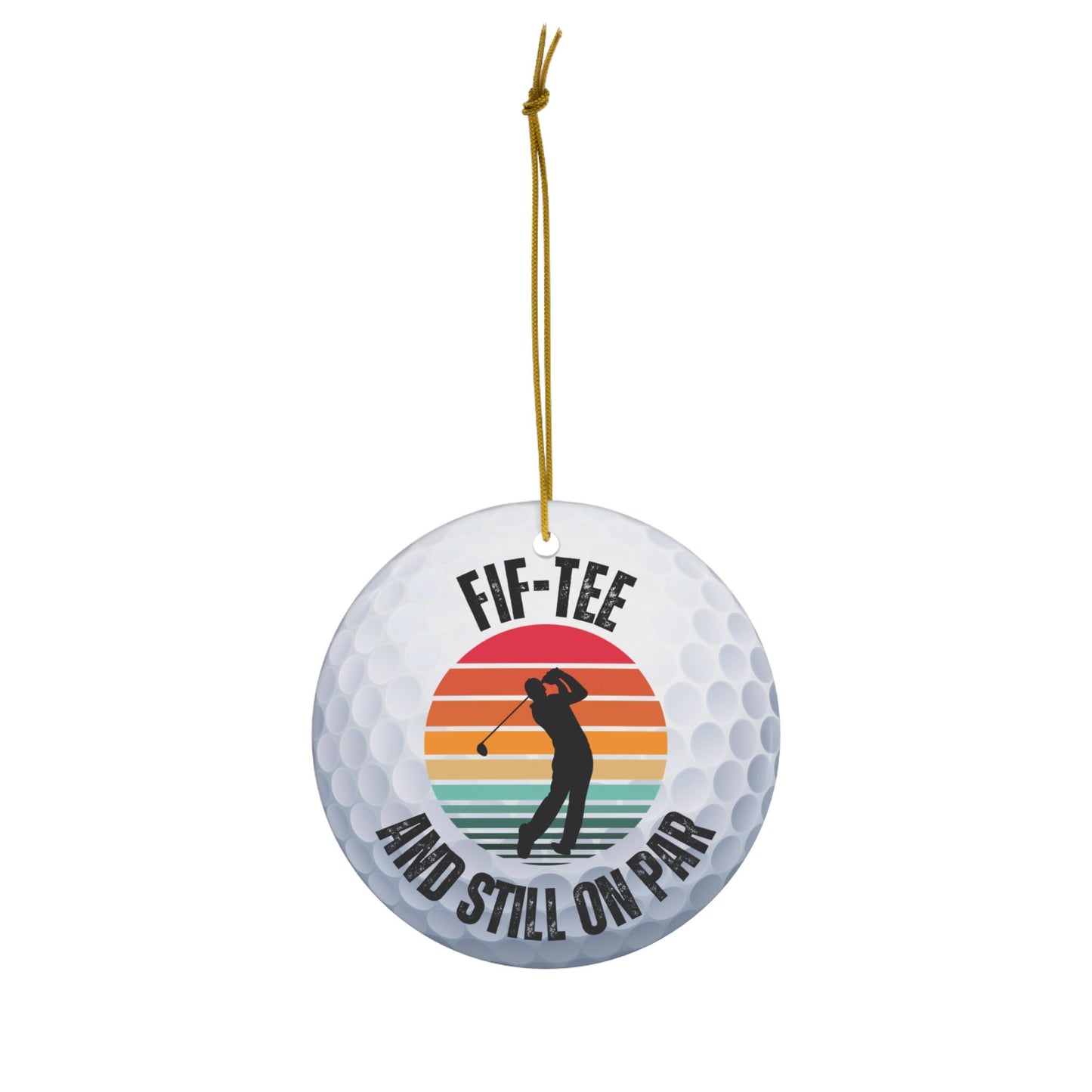 Golf Ball Christmas Ornament, Ceramic Xmas Ornament for Golfer, Perfect Gift for Golf Lover, Gift for Husband, Grandfather, Boyfriend, Dad