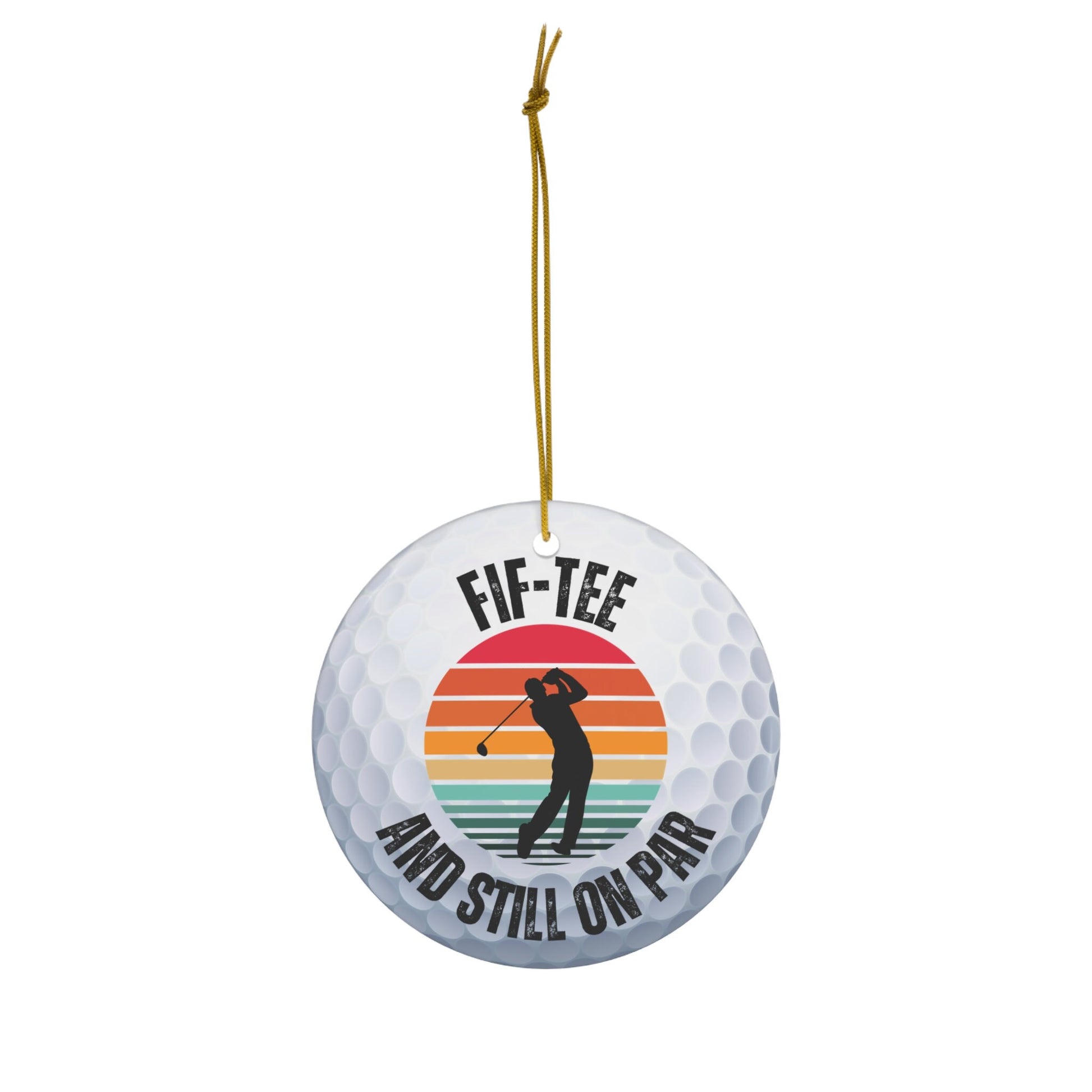 Golf Ball Christmas Ornament, Ceramic Xmas Ornament for Golfer, Perfect Gift for Golf Lover, Gift for Husband, Grandfather, Boyfriend, Dad
