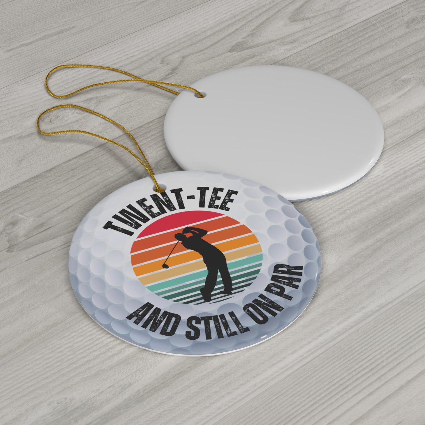 Golf Ball Christmas Ornament, Ceramic Xmas Ornament for Golfer, Perfect Gift for Golf Lover, Gift for Husband, Grandfather, Boyfriend, Dad