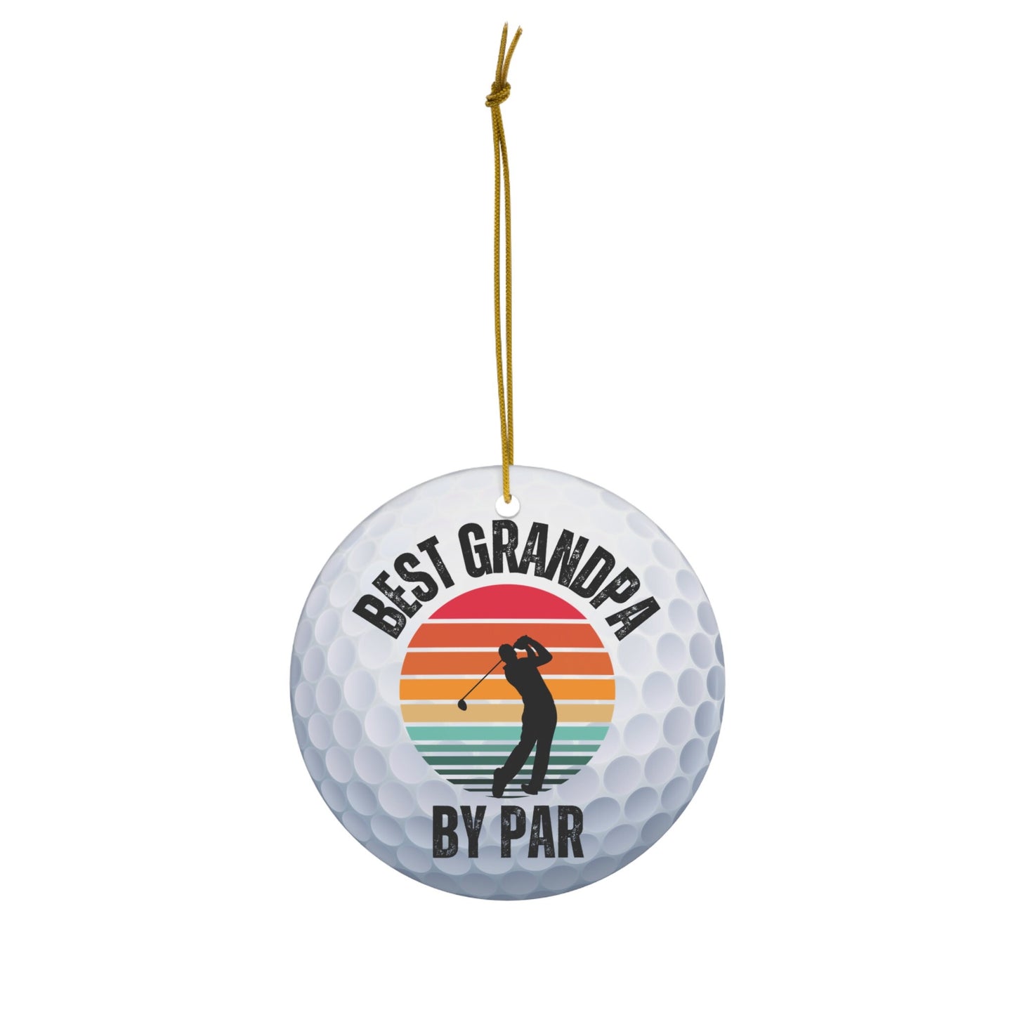Golf Ball Christmas Ornament, Ceramic Xmas Ornament for Golfer, Perfect Gift for Golf Lover, Gift for Husband, Grandfather, Boyfriend, Dad