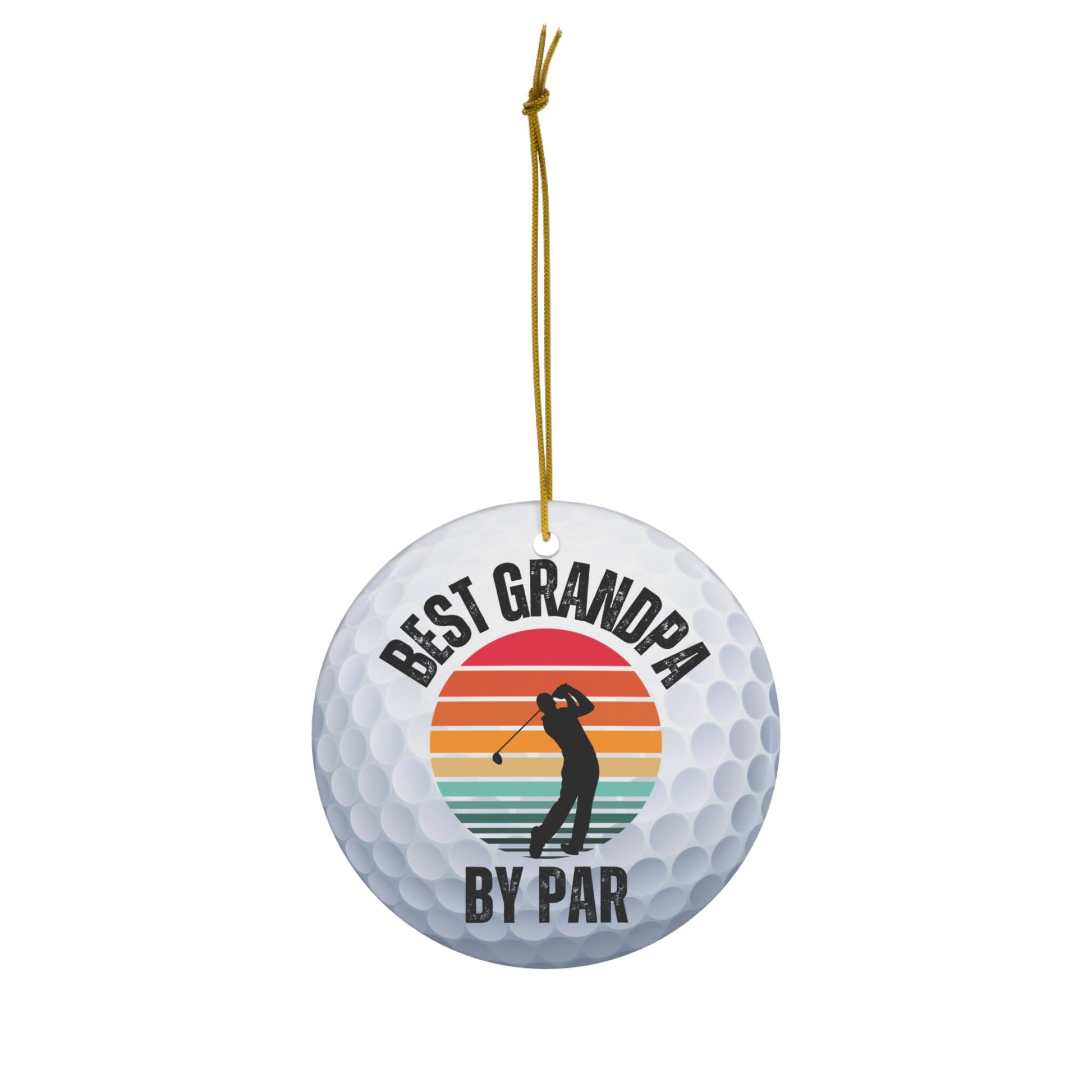 Golf Ball Christmas Ornament, Ceramic Xmas Ornament for Golfer, Perfect Gift for Golf Lover, Gift for Husband, Grandfather, Boyfriend, Dad