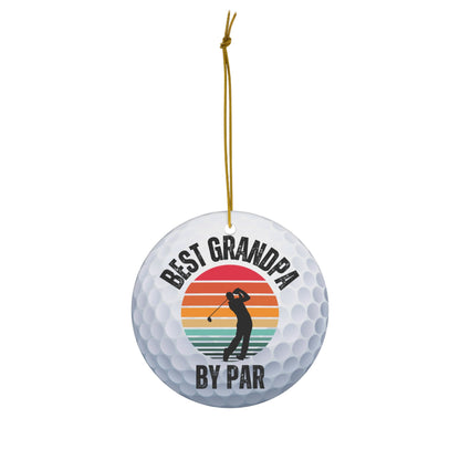 Golf Ball Christmas Ornament, Ceramic Xmas Ornament for Golfer, Perfect Gift for Golf Lover, Gift for Husband, Grandfather, Boyfriend, Dad