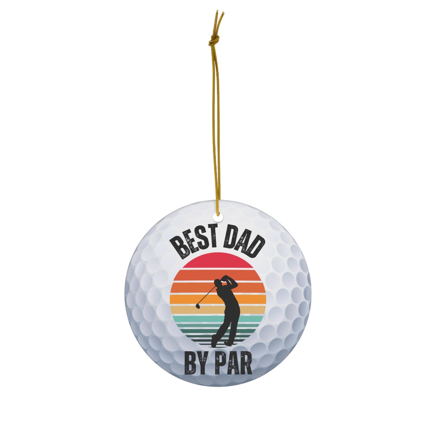 Golf Ball Christmas Ornament, Ceramic Xmas Ornament for Golfer, Perfect Gift for Golf Lover, Gift for Husband, Grandfather, Boyfriend, Dad