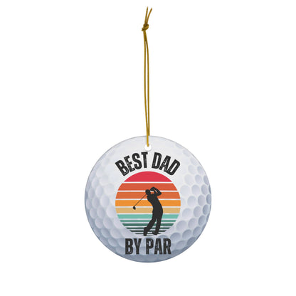 Golf Ball Christmas Ornament, Ceramic Xmas Ornament for Golfer, Perfect Gift for Golf Lover, Gift for Husband, Grandfather, Boyfriend, Dad
