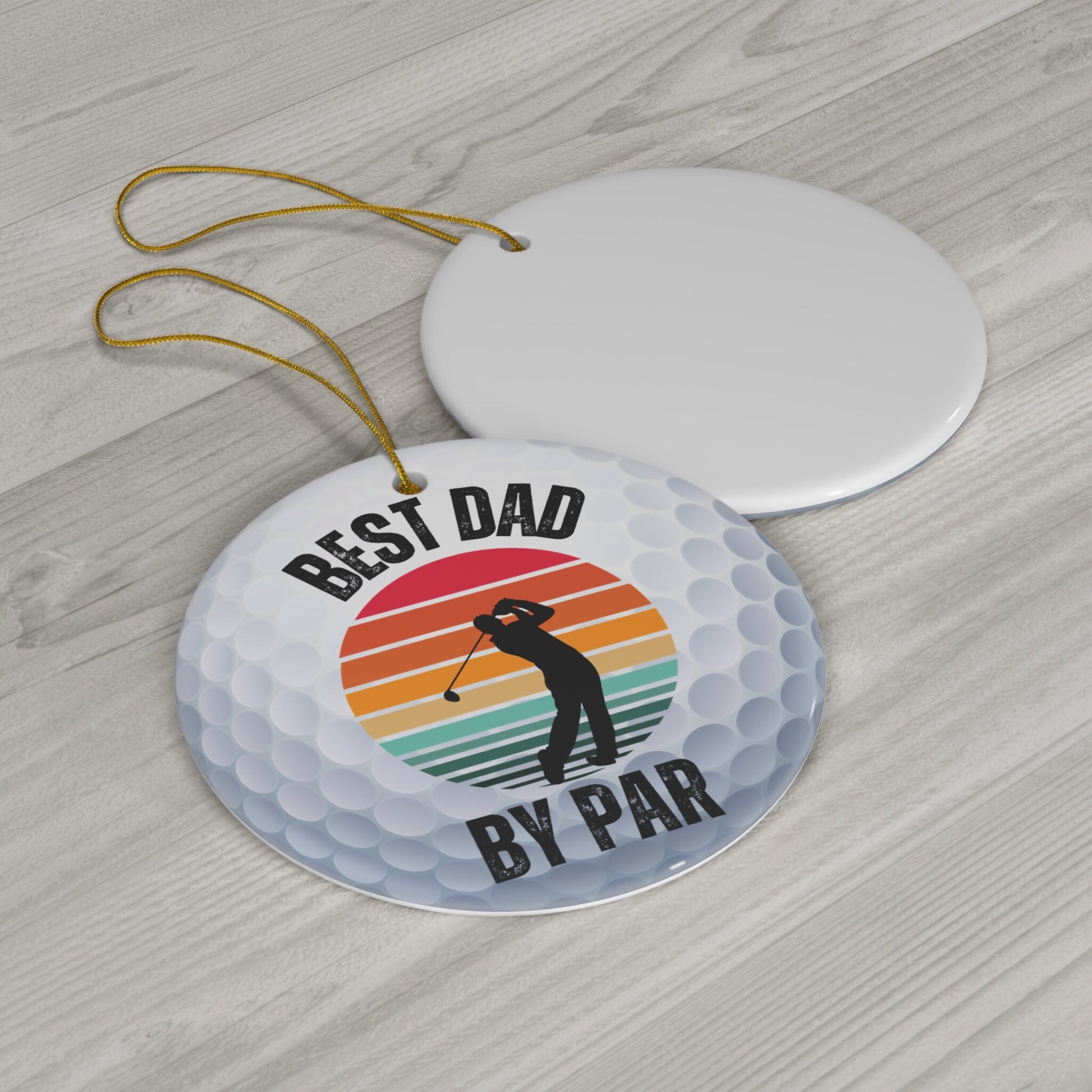 Golf Ball Christmas Ornament, Ceramic Xmas Ornament for Golfer, Perfect Gift for Golf Lover, Gift for Husband, Grandfather, Boyfriend, Dad